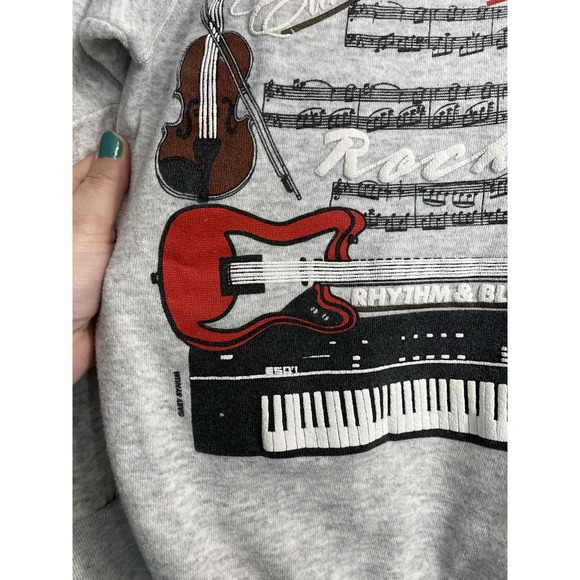 New Orleans Jazz Vtg Sweatshirt 1980's Mardi Gras Vacation Sz Medium USA - Picture 7 of 11